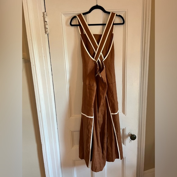 NWT Tuckernuck Oroton Linen Apron Dress | US Sz 10, AU Sz 14 - Picture 8 of 12